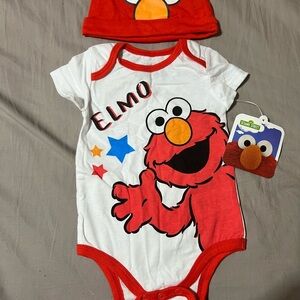 Elmo Baby Onesie and Hat Set